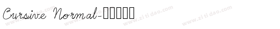 Cursive Normal字体转换